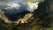 Albert Bierstadt Storm in the Rocky Mountains, Mount Rosalie oil painting